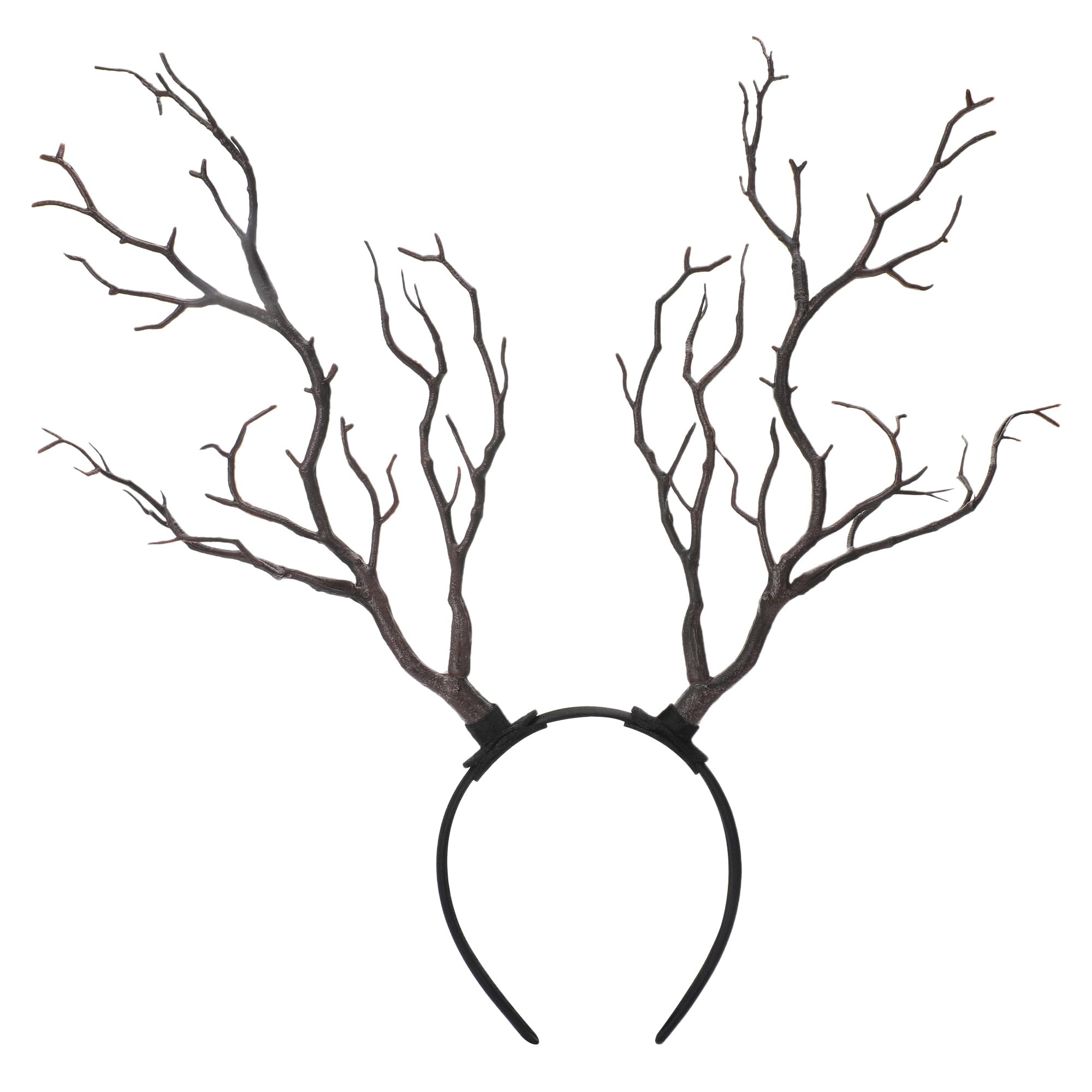 MOSTORY Cerchietto per capelli a forma di corna – marrone Woodland, ramoscello, stile rustico, grande, per adulti, Halloween, Rinascimento Renfaire Cosplay Fantasy servizio fotografico