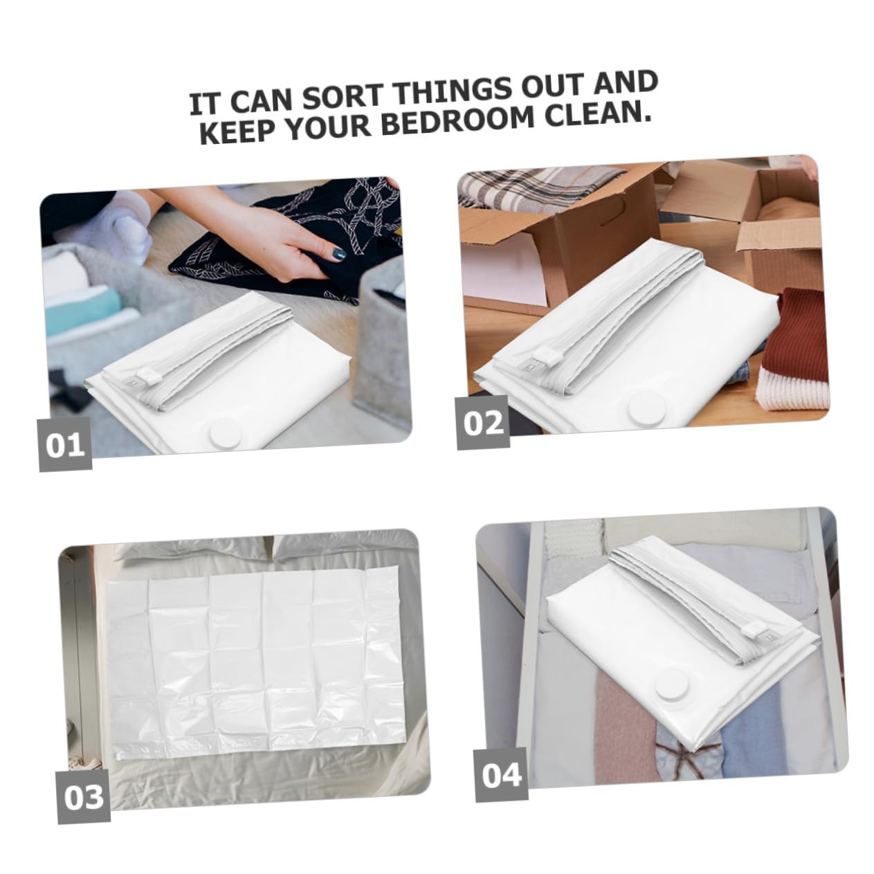 2 Pcs Bolsa de Vacío para Colchón, Bolsas de Almacenamiento al Vacío Reutilizables para Ropa y Colchones, Sellado Hermético para Ahorrar Espacio en Habitaciones