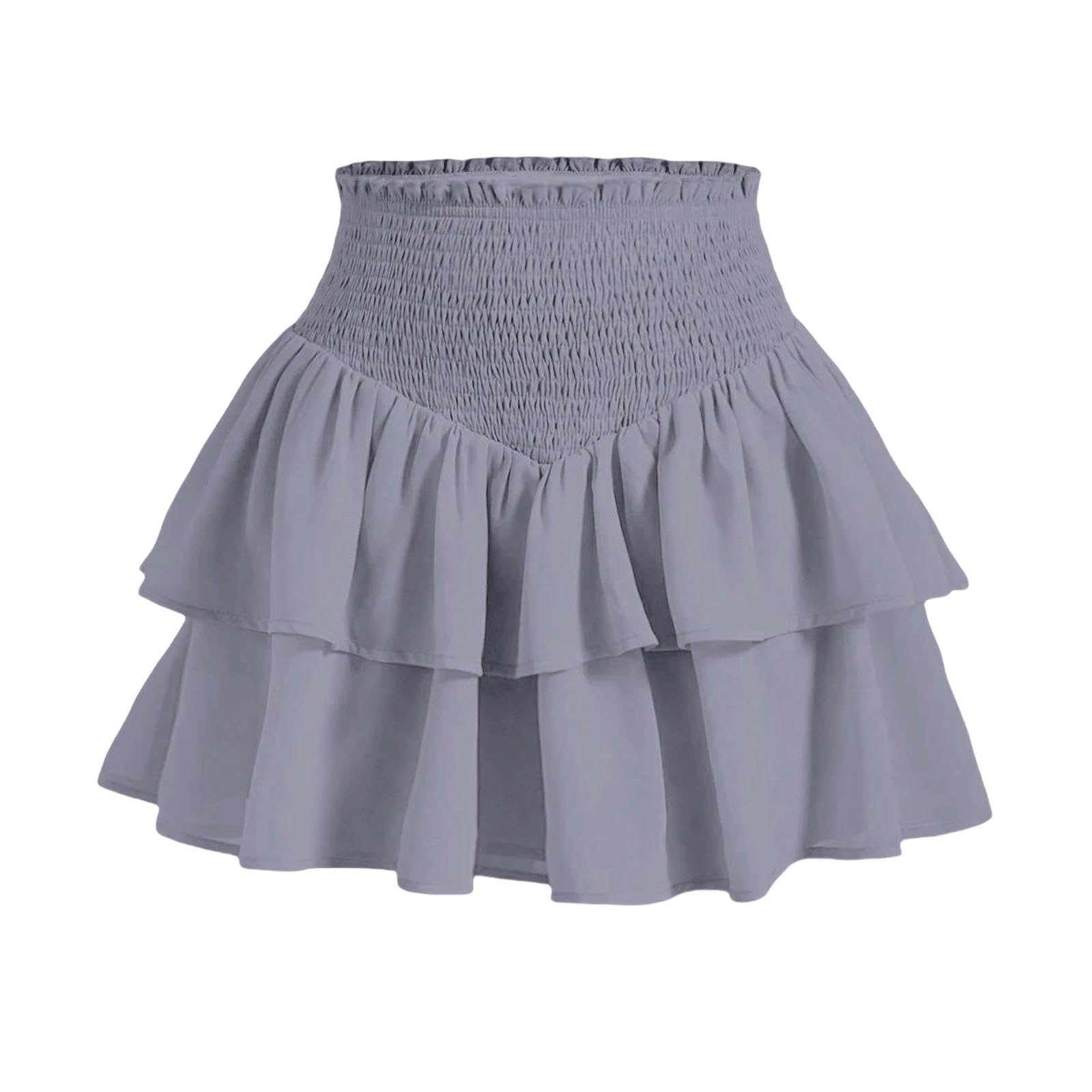 Spódnica estetyczna czarna plisowana spódnica vintage z falbanką mini spódnice streetwear wysoka talia oczko bandaż letnie spódnice, Czarny, L