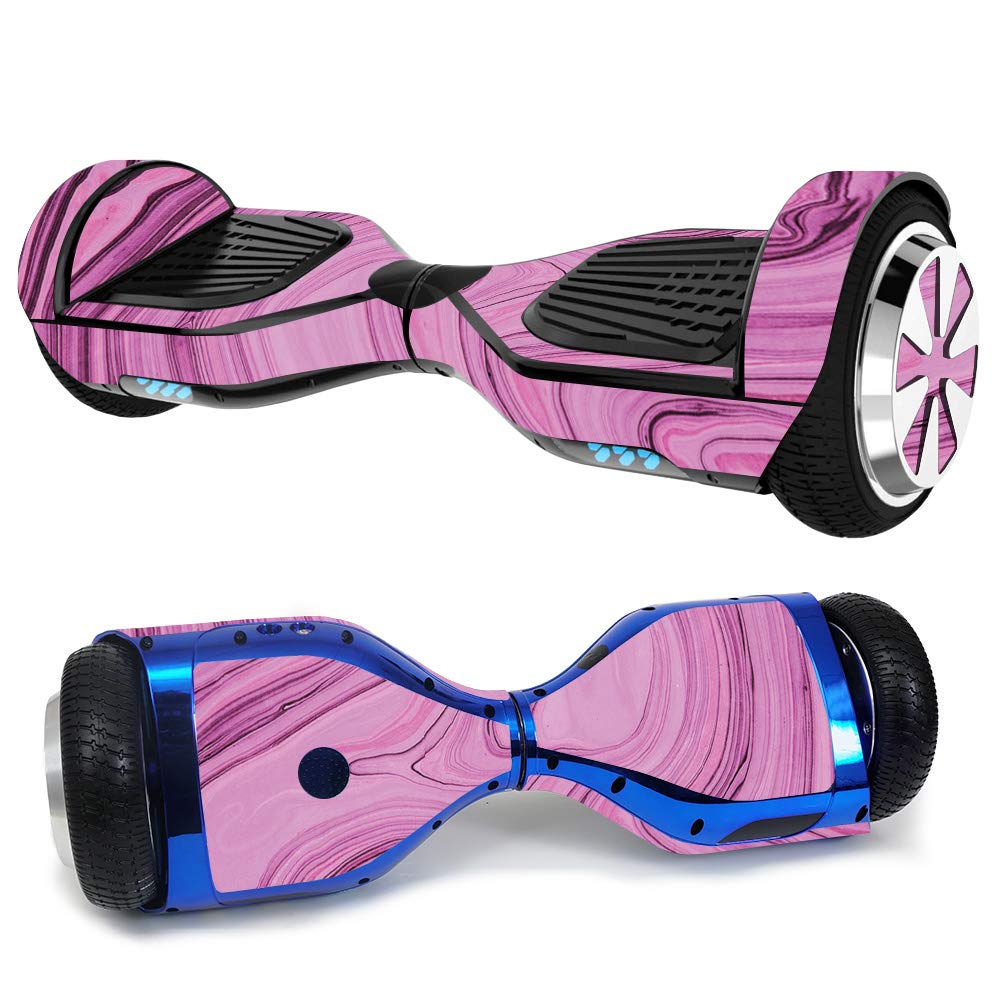 MightySkins Skin Compatible with Hover-1 H1 Hoverboard Scooter - Pink Thai Marble | Protective, Durable, and Unique Vinyl Decal wrap Cover | Easy to Apply, Remove, and Change Styles | Made in The USA
