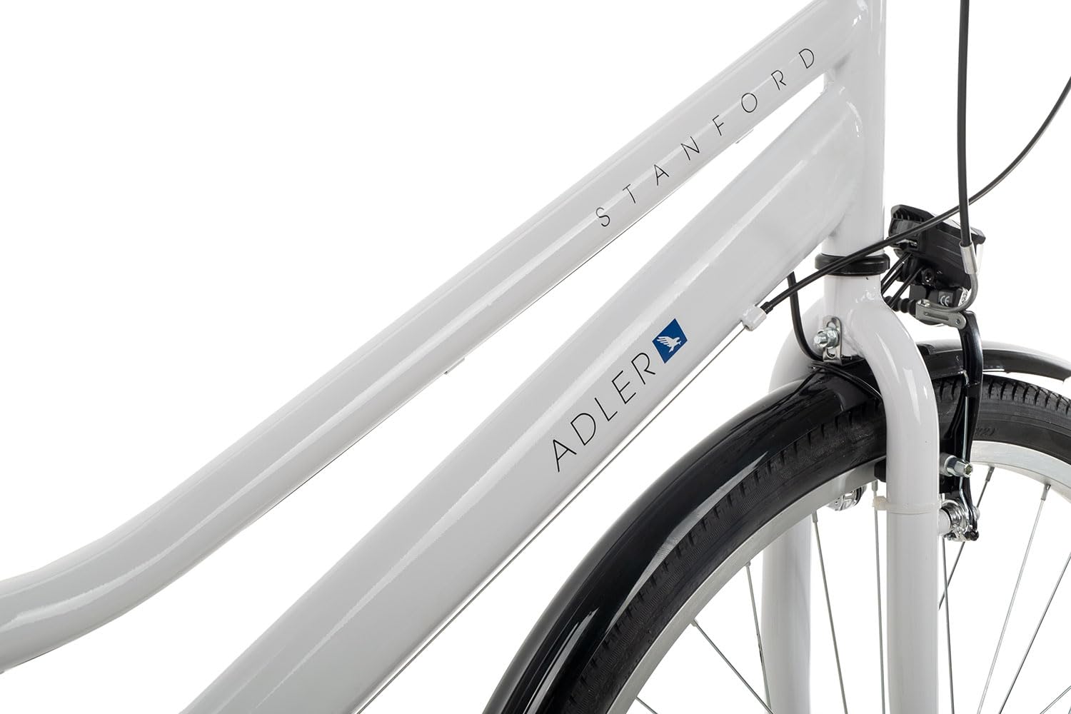 Adler Stanford Trapez 28 Zoll 7-Gang Damenfahrrad Citybike mit robustem Stahlrahmen, Farbe:Weiss, Rahmengröße:45 cm, Laufradgröße:28 Zoll Sport & Freizeit