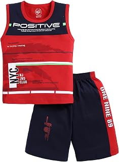 Zeal, G Boys Casual Cotton Sleeveless T-shirt And Shorts Pack of 2 Price In India