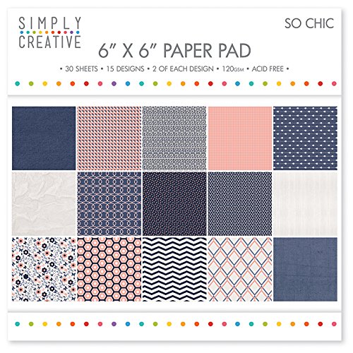 Trimcraft Simply Creative Paper Pad 6"X6" 30/Pkg-So Chic