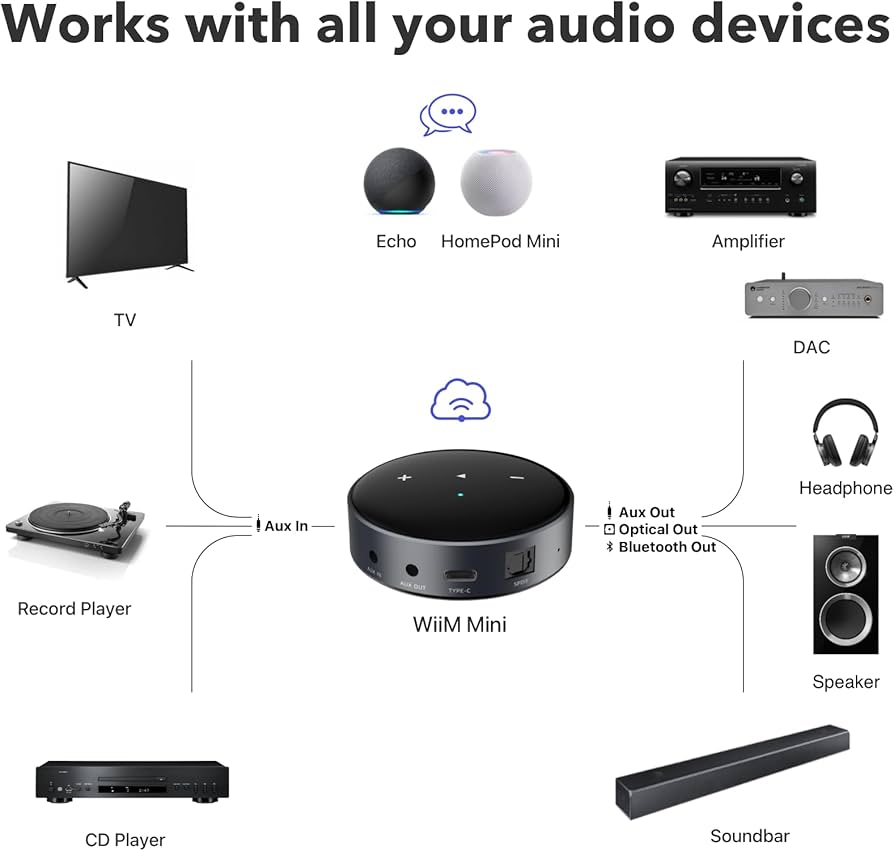 ポータブルプレーヤー Wiim Mini WiiM Mini AirPlay 2 Wireless Hi-Res Audio Streamer | eBay