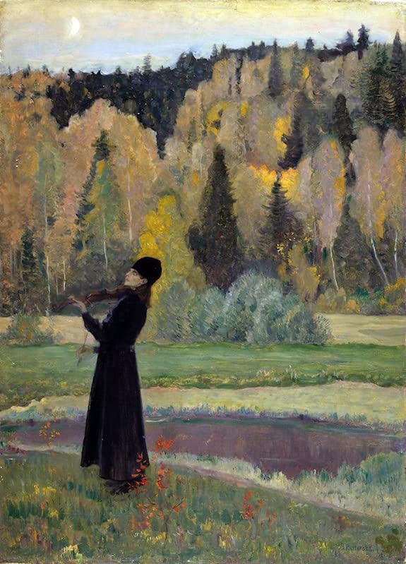 Lienzo Mikhail Nesterov 58x90cm para cubrir paredes vacías sin marco