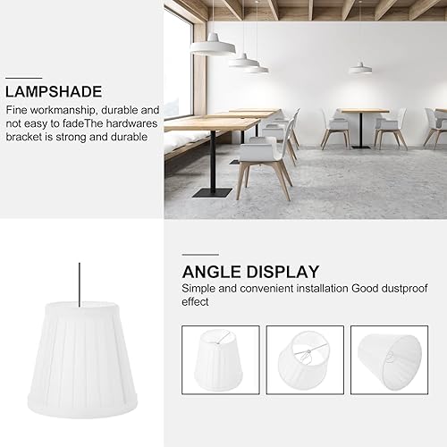 Miniatura 7 de Pantalla de lámpara colgante, pantalla de tela, 1 unidad, pantalla decorativa, exquisita, clip en tela, lámpara de mesa, accesorio de luz de tela,