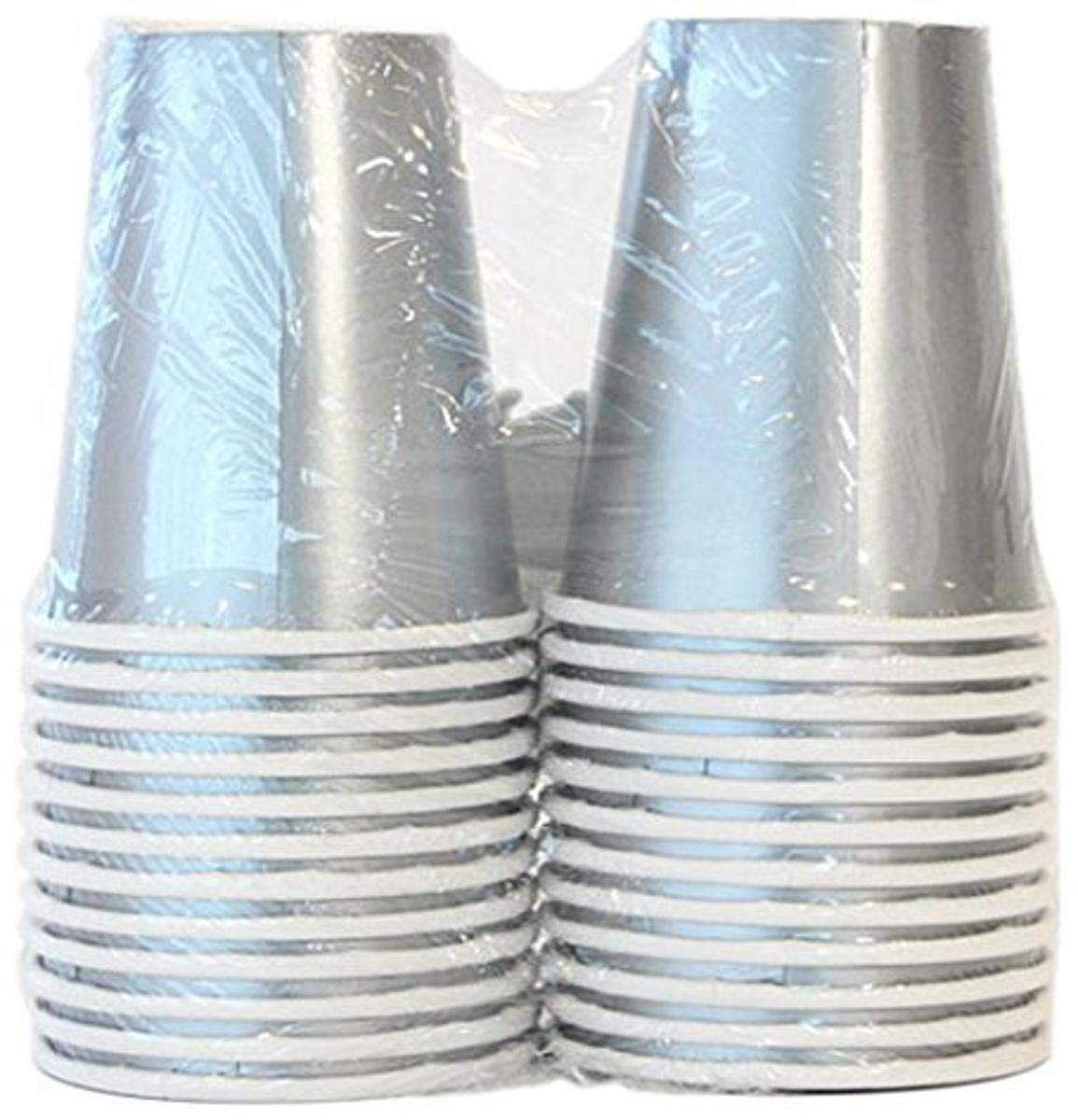 Lillian Tablesettings 24-Piece Twin Stack Cups Set, 9-Ounce, Silver