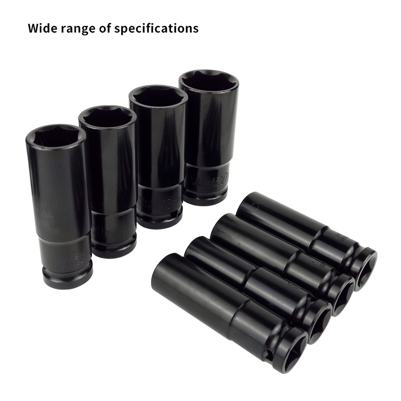 Jeu de douilles à choc profondes 3 pièces avec entraînement métrique 1/2", adaptateur de clé solide et robuste pour outils manuels et outils de réparation (couleur : 78 x 11 mm) (78 x 13 mm)