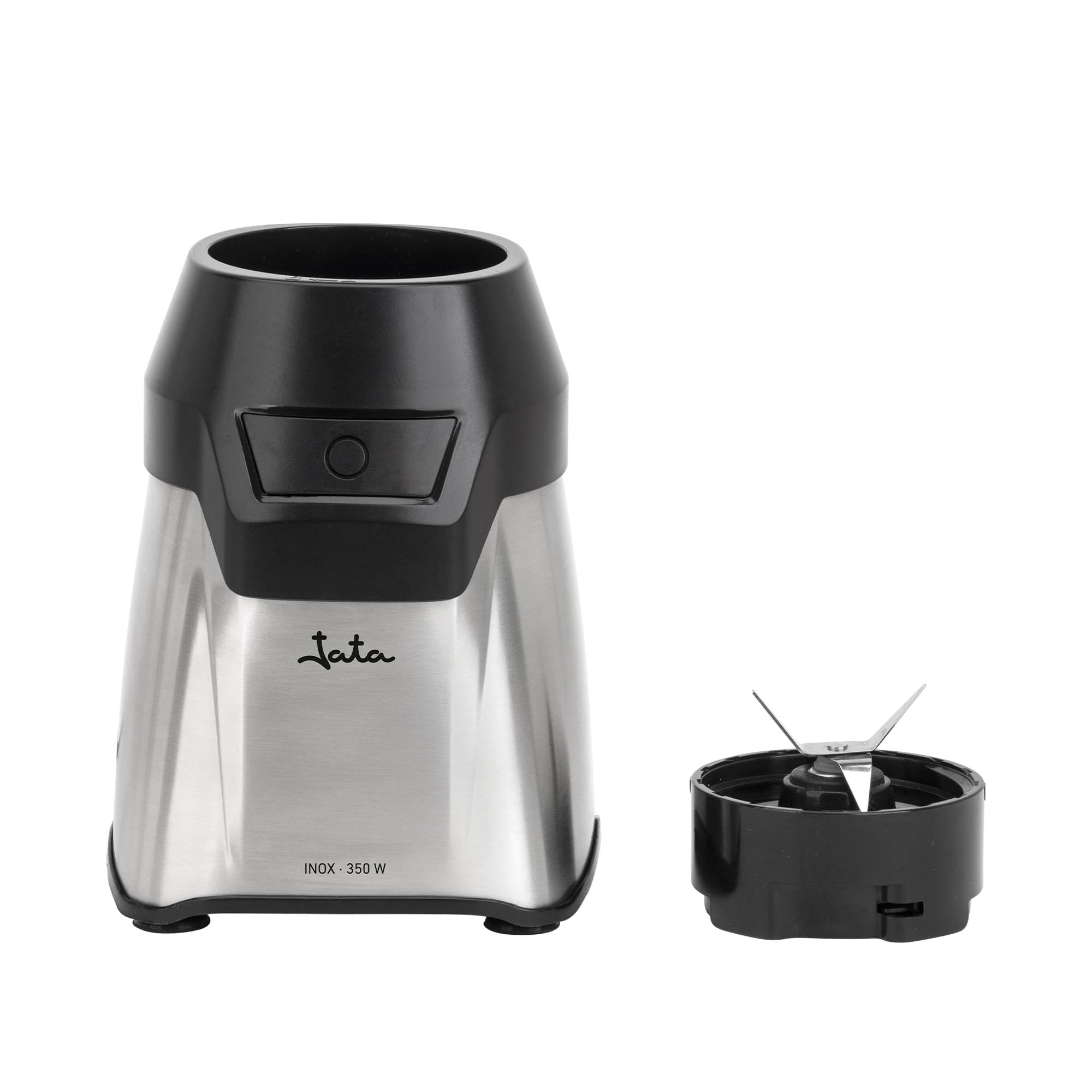 JATA JEBT1011 - Batidora de Vaso Individual 350 W, con 2 Botellas: Botella Deportiva Tritan 600 ml y Botella Termo Inox 435 ml, 4 Cuchillas Extraíbles, para Smoothies y Batidos, sin BPA