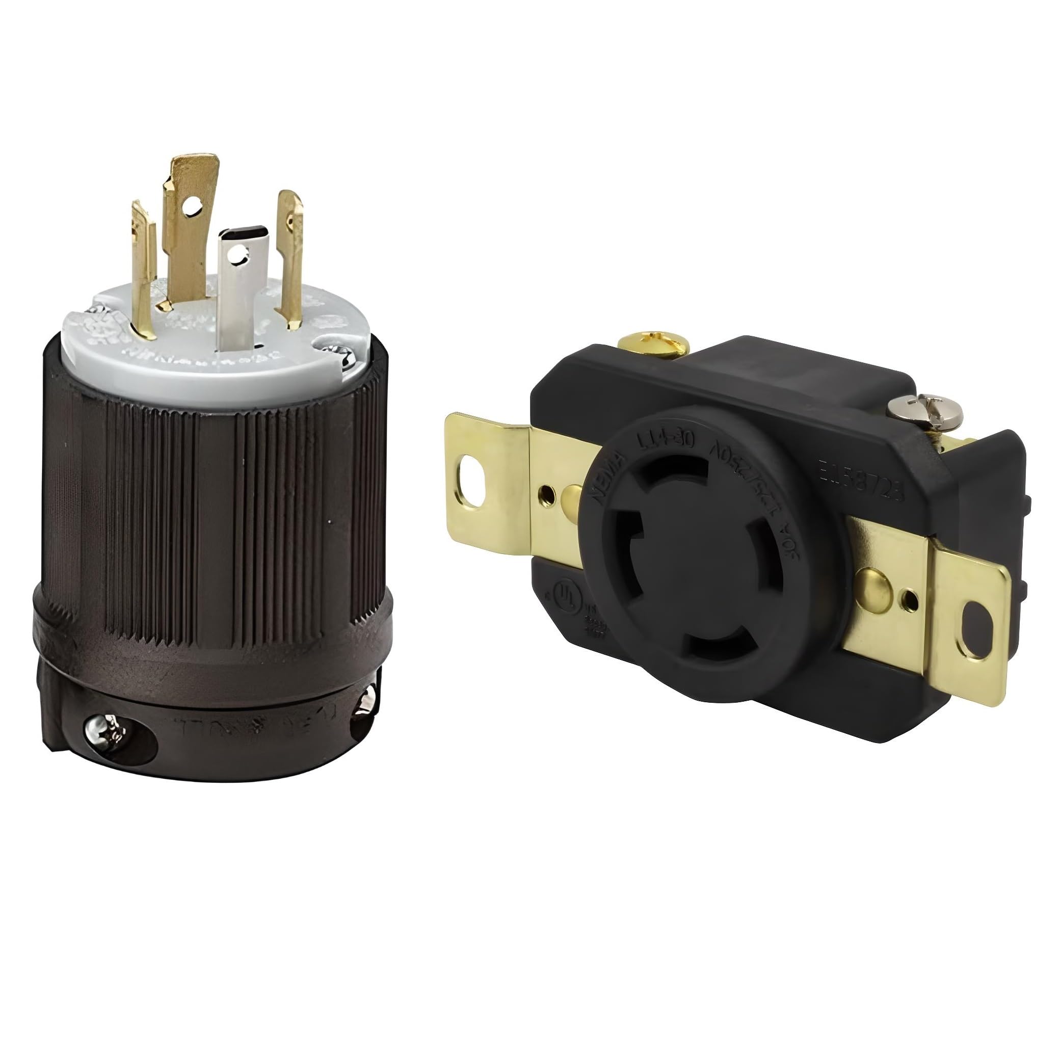 OCSParts L14-30PC NEMA L14-30 Plug and Receptacle Set - Rated for