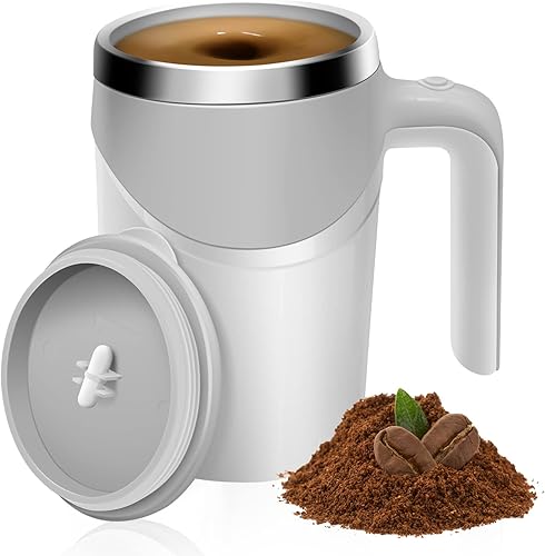 Miniatura 8 de Taza de café autoagitable, vaso de viaje de mezcla automática de 13.5 fl oz con agitador magnético recargable para café, batidos de proteínas, té