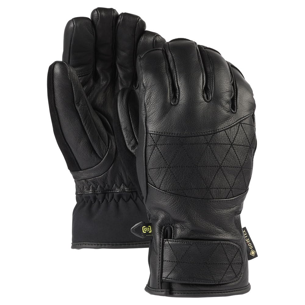 Burton - Damskie rękawiczki narciarskie/śnieżne Gondy Gore-tex Leather True Black - Damskie - Rozmiar XS - Czarne