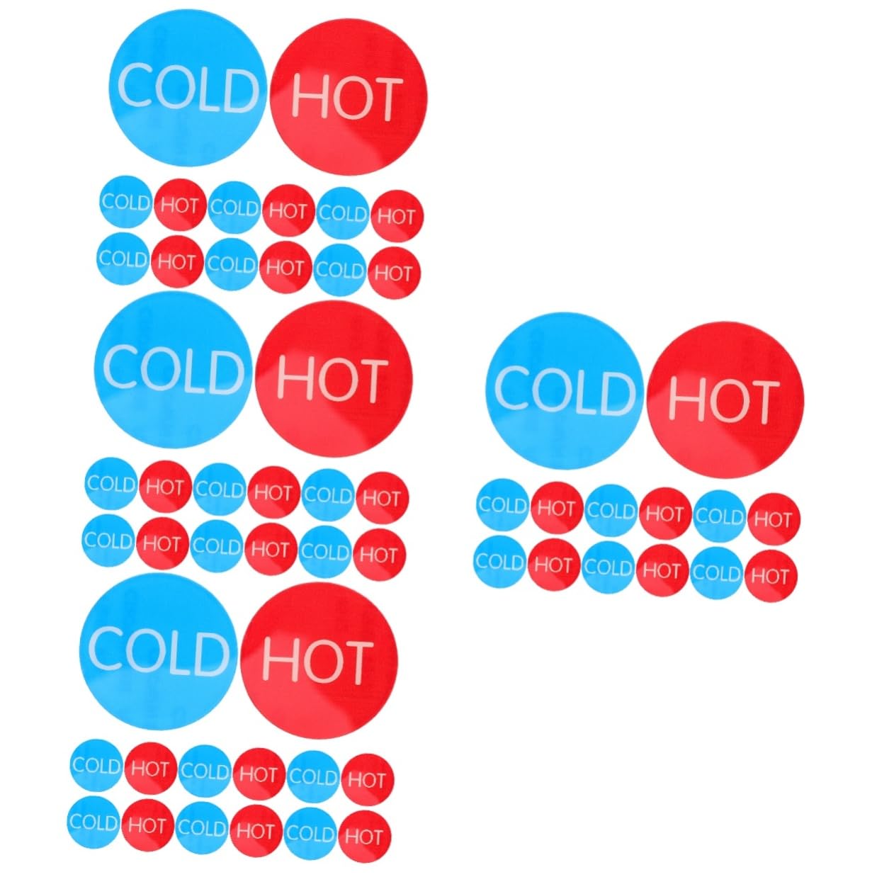 Cabilock 10x Praktische Wasserhahn-Aufkleber - Heiß/Kalt Beschriftung Für Bad & Küche