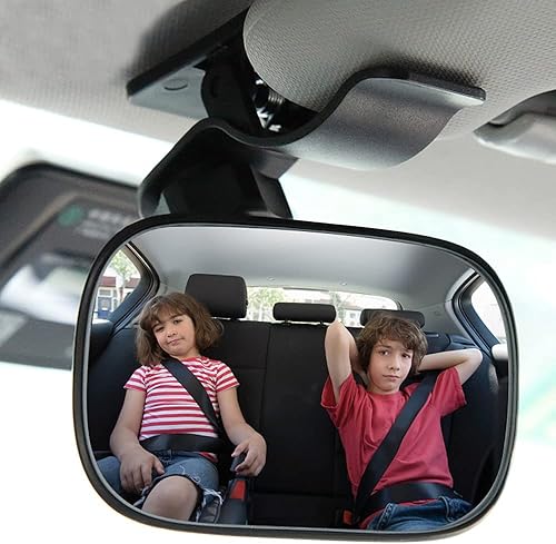Espejo retrovisor interior automotriz espejo convexo de gran angular derecho para niños pequeños niños asiento trasero ajustable