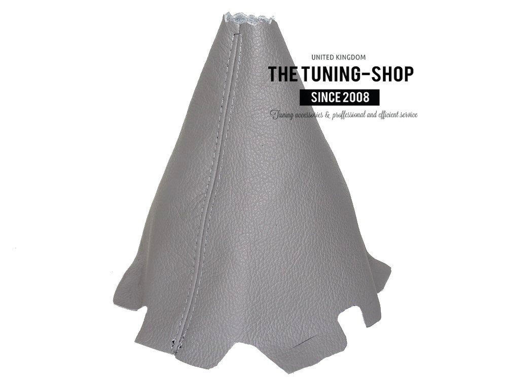 The Tuning-Shop for Mazda 6 2002-07 Manual Shift Boot Grey Genuine Leather