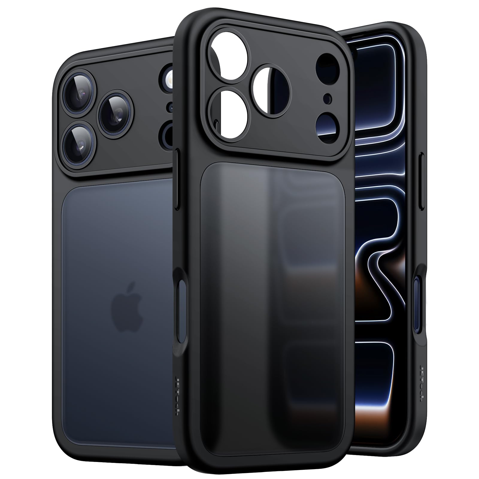 JETech Matte Case for iPhone 17 Pro, Black