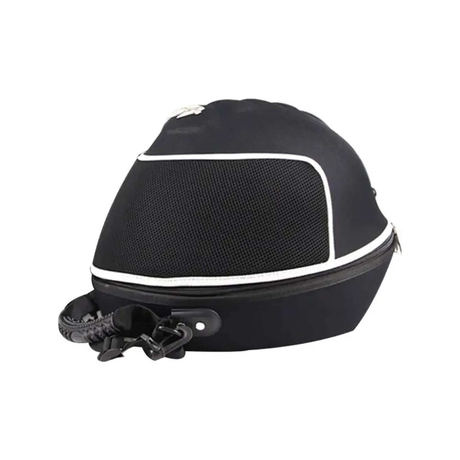 Moto Selle Bagagli Borsa Per Casco Da Moto Impermeabile Da Viaggio Per Moto Zaino Per Casco Borsa Da Motocross Borsa Posteriore Multifunzione Parti Motociclo Borse Serbatoio(Black-Grey Line-S)