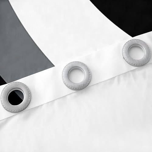 Miniatura 6 de Feelyou Cortinas geométricas amarillas, grises y blancas para dormitorio, sala de estar, cortinas opacas geométricas (2 paneles, 52 x 84 pulgadas) a