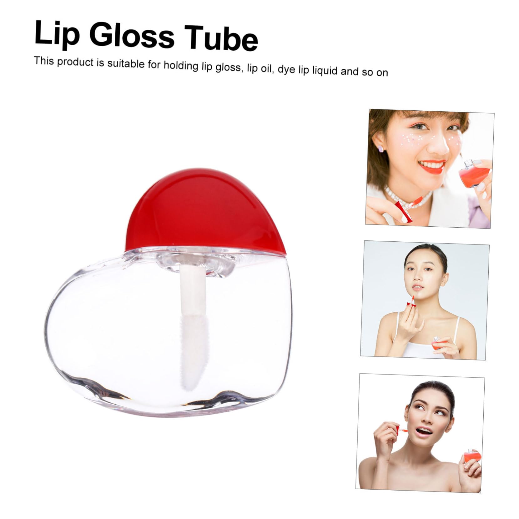 Healvian 60stücke Diy Herzform Lipgloss Röhrchen Leere Lip Balm Flaschen Für Kosmetik Für Diy-projekte Langlebig Und Auslaufsicher Für Kreative Anwendungen