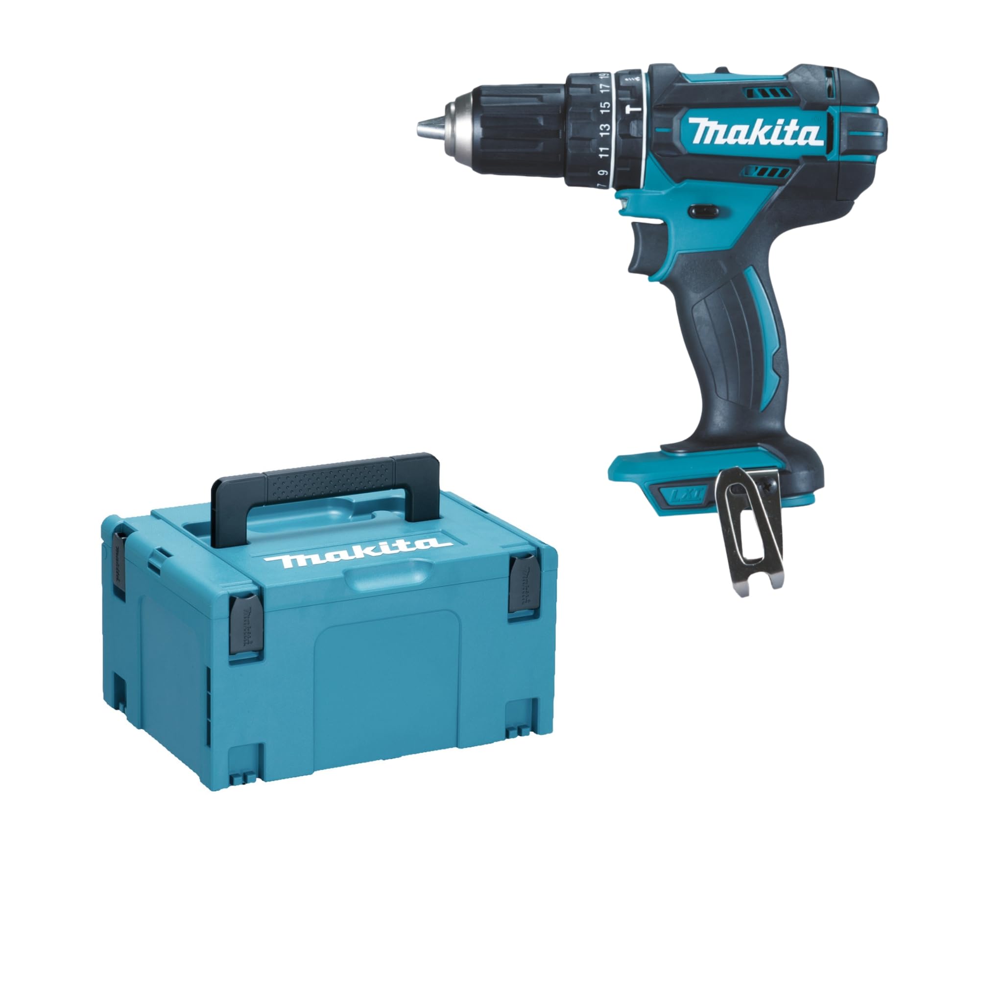 Makita DHP482ZJ Keyless Drill Black, Blue 1900 RPM 1900 RPM 1/2 in, 1-1/2 in, 62 Nm, 36 Nm, 9000 ppm