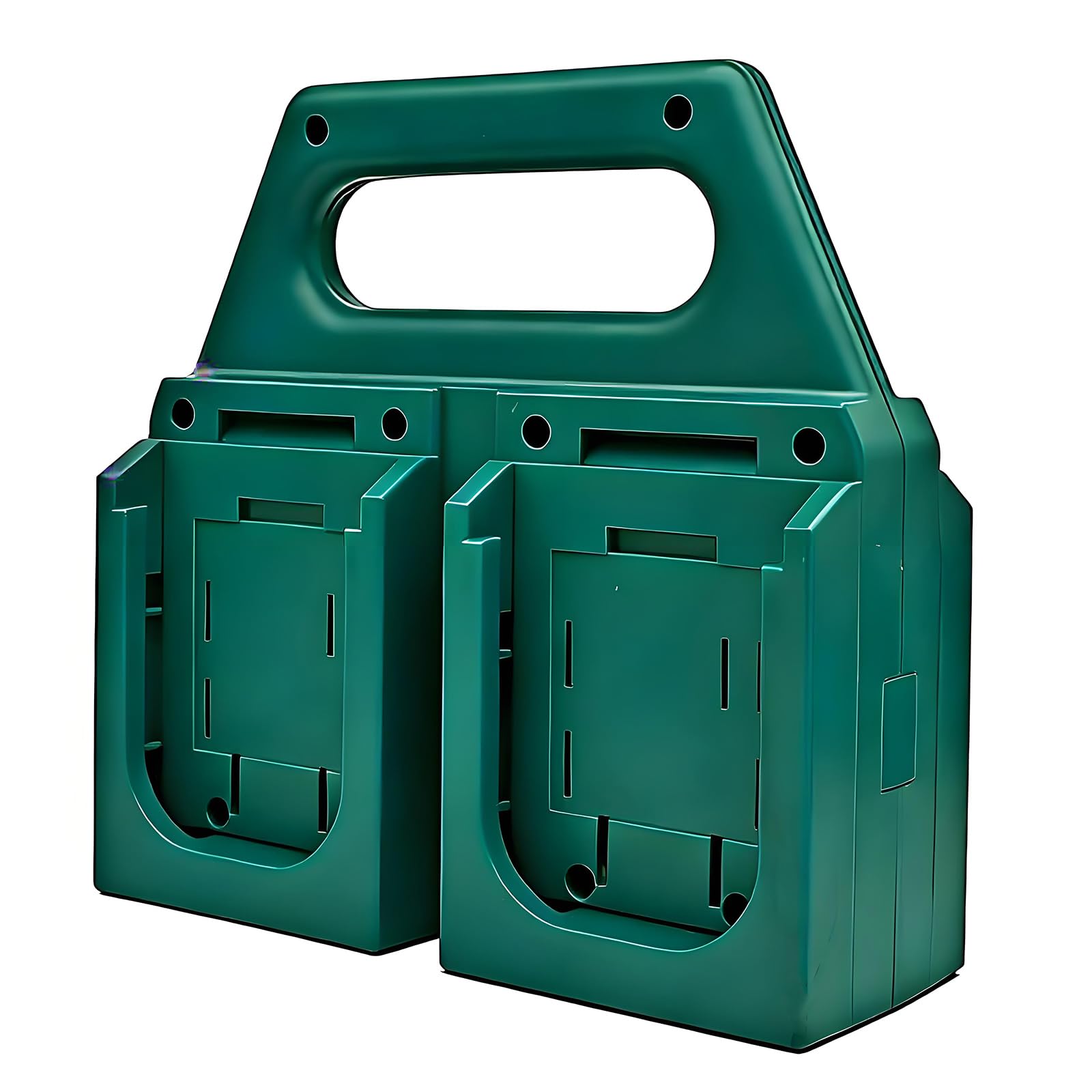 Xjdzineq Green 18V Battery Management Space Saving Professional Application Carrying Holder For 18V 14.4V Batteries Tool Case Storage Workshop Battery Planner