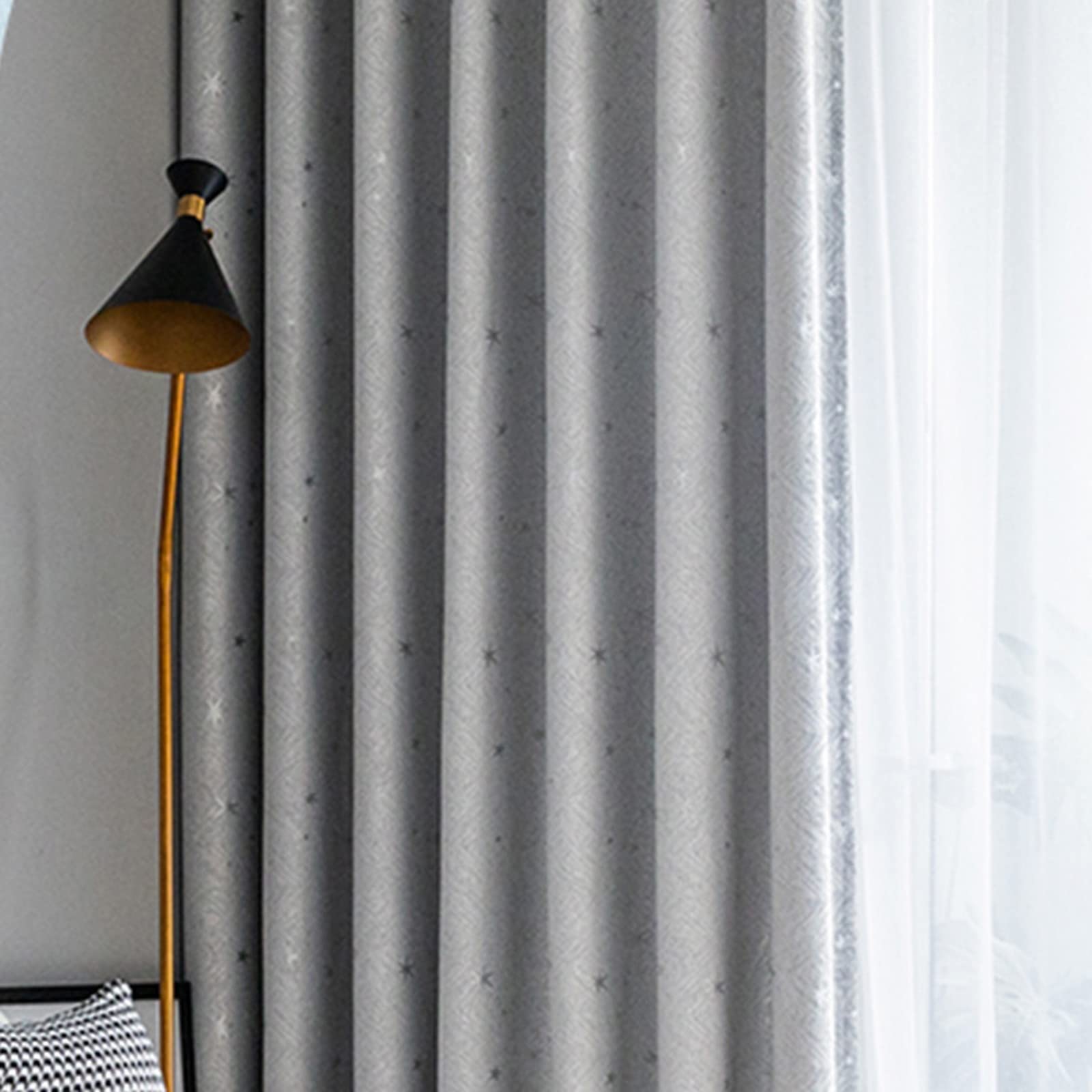 Rideau isolant anti-froid et opaque pour bloquer la lumière de la chambre, style lin moderne