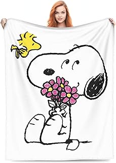 スヌーピー アニメ ブランケット フランネル ふわふわ 軽量 暖かい 四季適用 かわいい 子供用 保育園 冷房対策 D417a 60″x50″