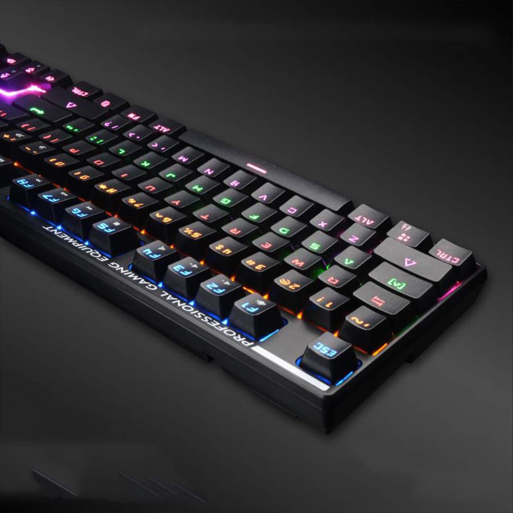 Yanghao Verde Albero Tastiera Meccanica 104 Chiavi RGB LED Backlight USB Wired Gaming Keyboard Polvere e la fuoriuscita Resistente per PC/Ufficio/Gamer