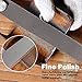 KSEIBI 311485 Metal File Set with High-Carbon Steel Blades - Ergonomic Soft-Grip Handles, 8-Inch Files in Flat, Round, and Half-Round Shapes for Wood and Metal Work