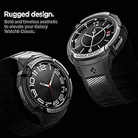 Vista 3 de Spigen Rugged Armor Pro Diseñada para Samsung Galaxy Watch 6 Classic 47mm Funda con Banda Cubierta Protectora de TPU con Correa