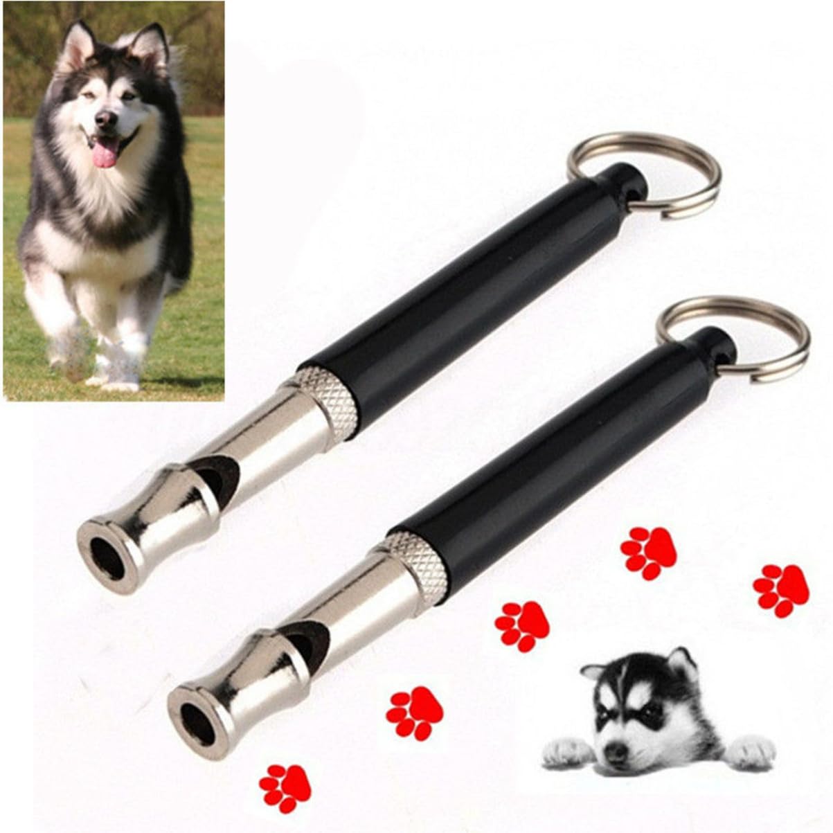 BESPORTBLE Pet Dog Training Whistle Sound for Dog Obedience Stop Barking High Frequency Whistle Strap Non-Corrosive Brass