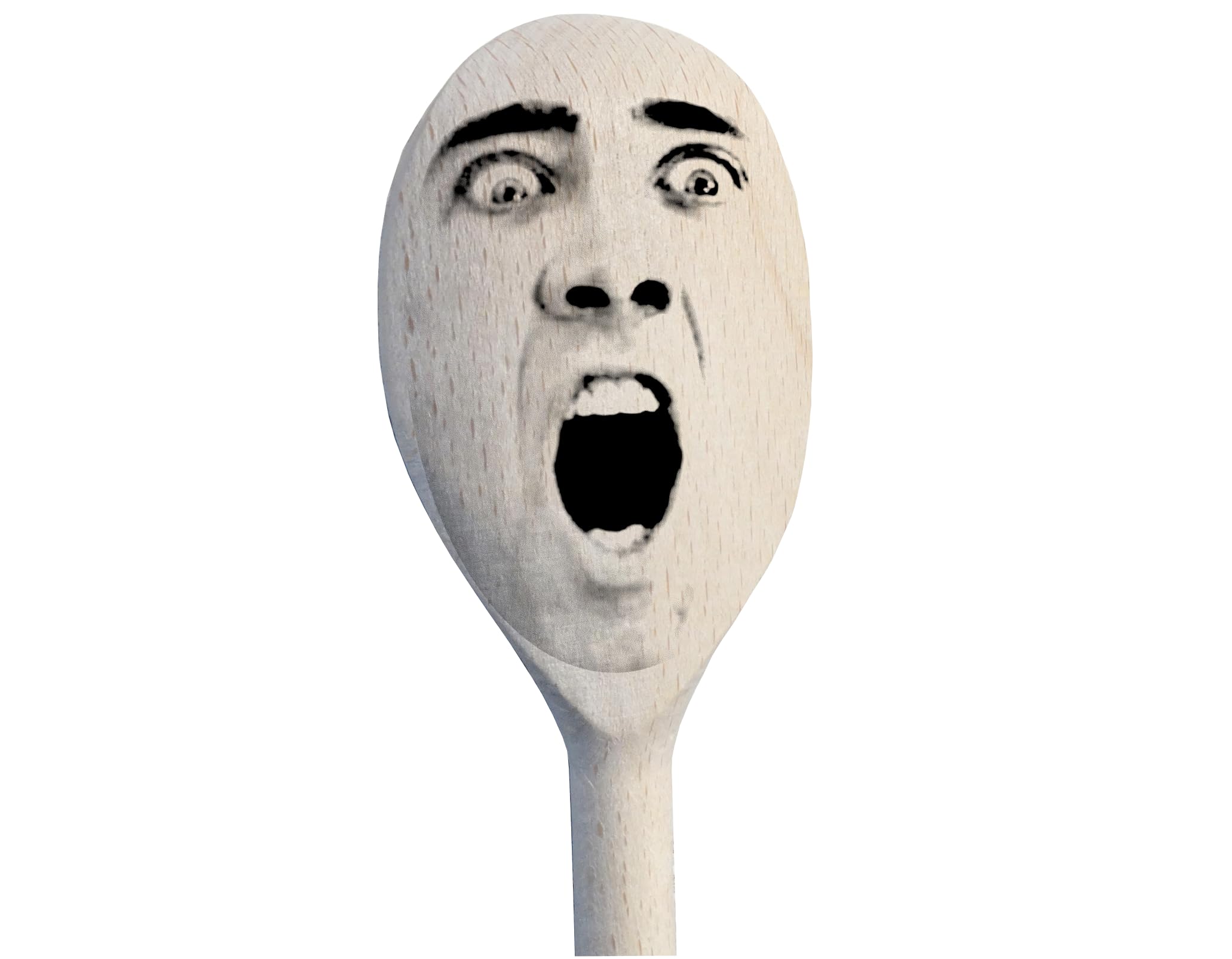 Nicolas Cage Merch Gift Idea Image On A Wooden Spoon-Novelty Memorabilia Nick