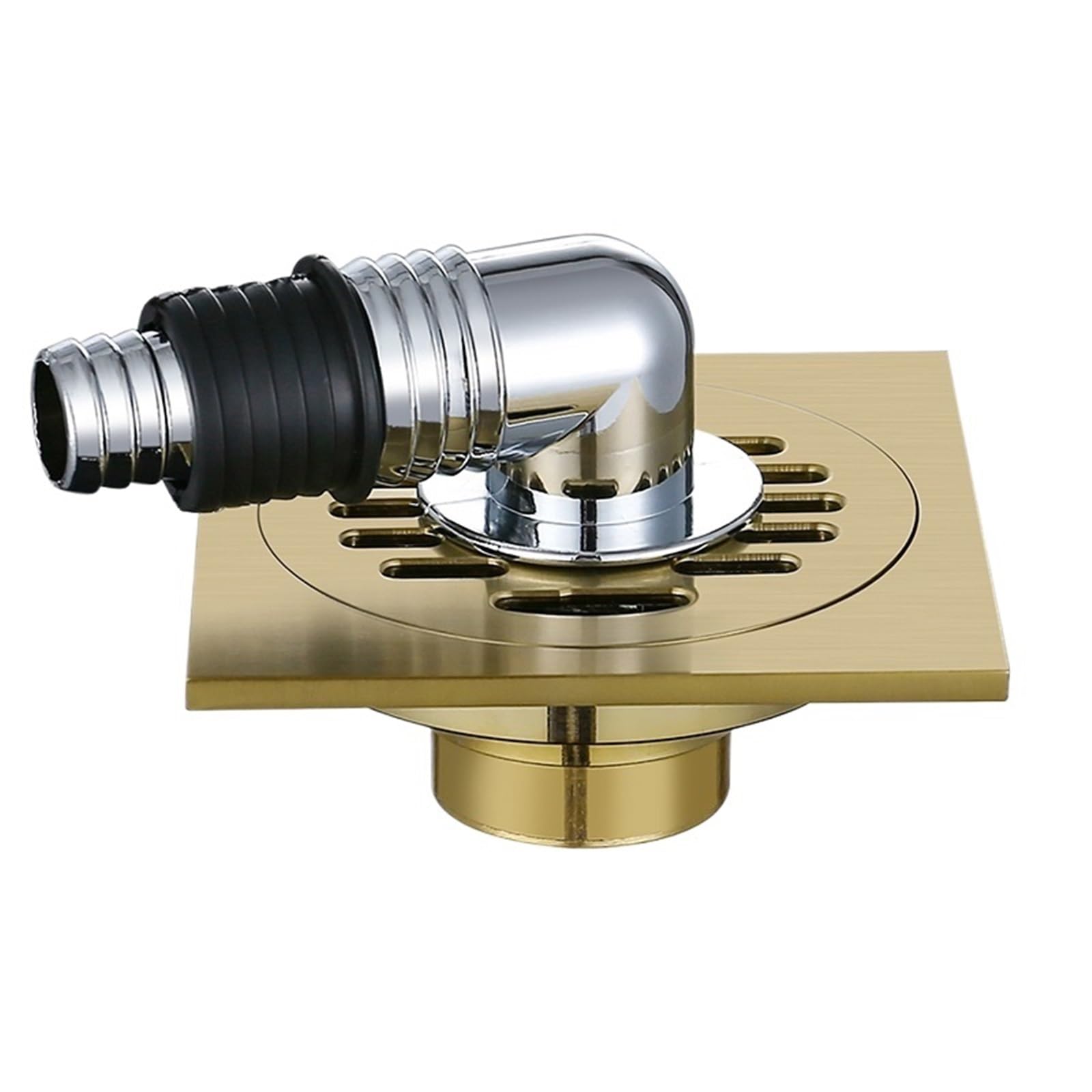 Bathroom Shower Drain Floor Waste Grates Kitchen Brass Drain Brushed Gold Shower Drainage Washing Machine Stopper(Type 4)