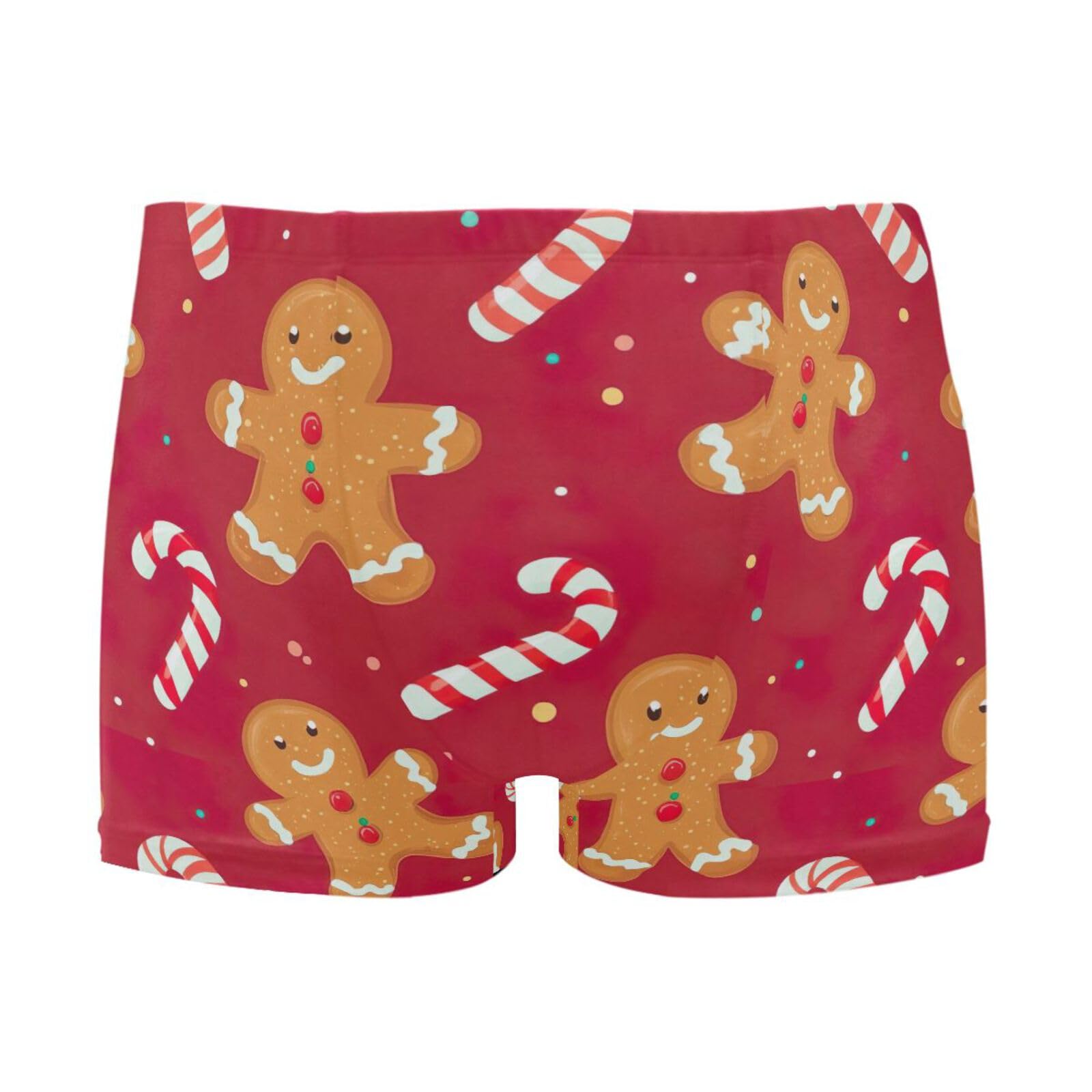 UMIRIKO Mens Swim Trunks Christmas Gingerbread Man Square Leg Swimwear Bathing Suits Swimsuit for Men XL 202b7127