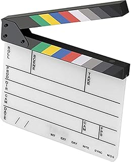 9-Section Acrylic Production Slate with Color Clapper Sticks