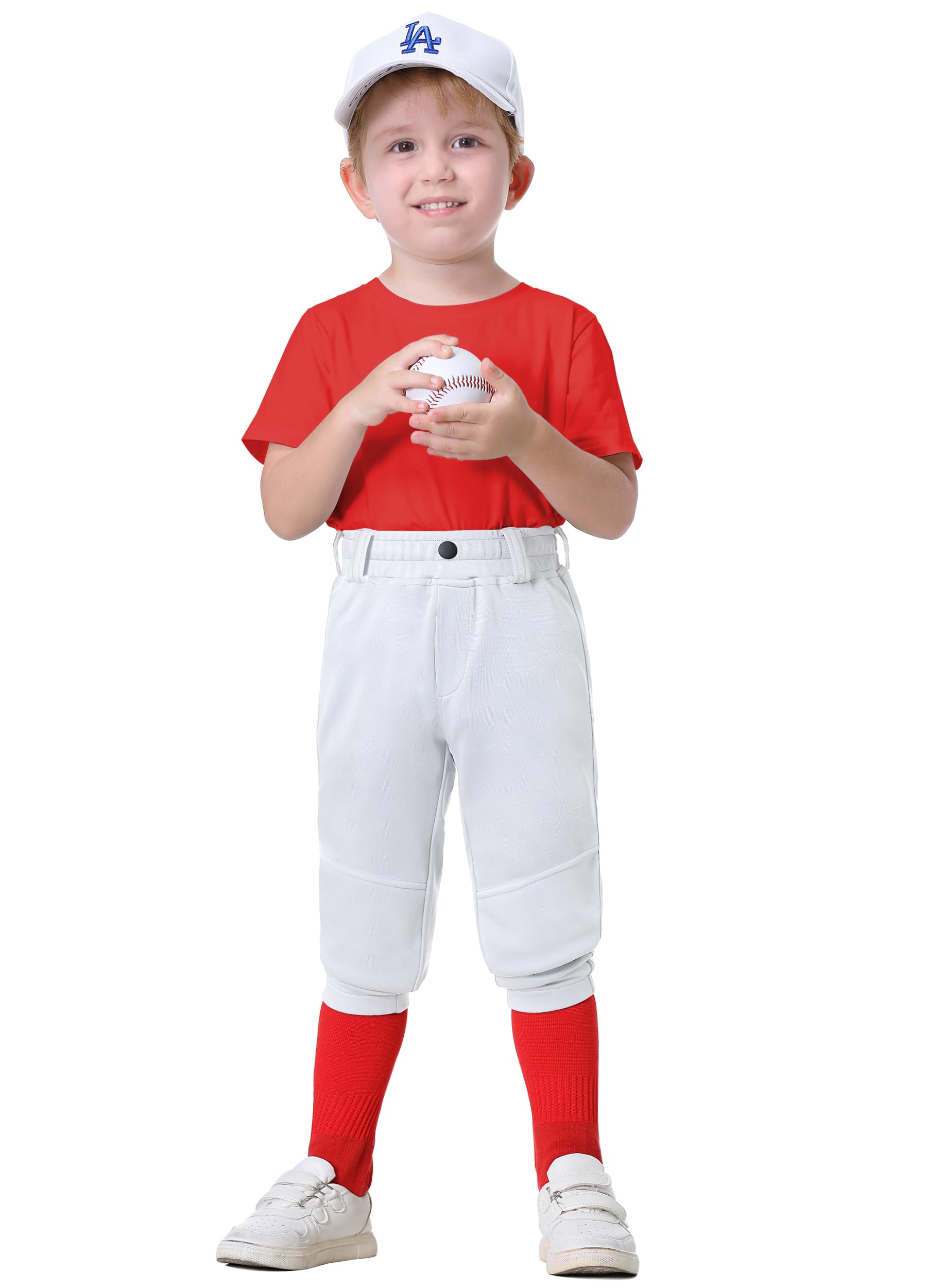MIVEI 2T/3T/4T/5T/6T Youth Toddler Boys Baseball Pants - Kids Gilrs Tee Ball Softball Football Pants with Belt Loop UPF50+