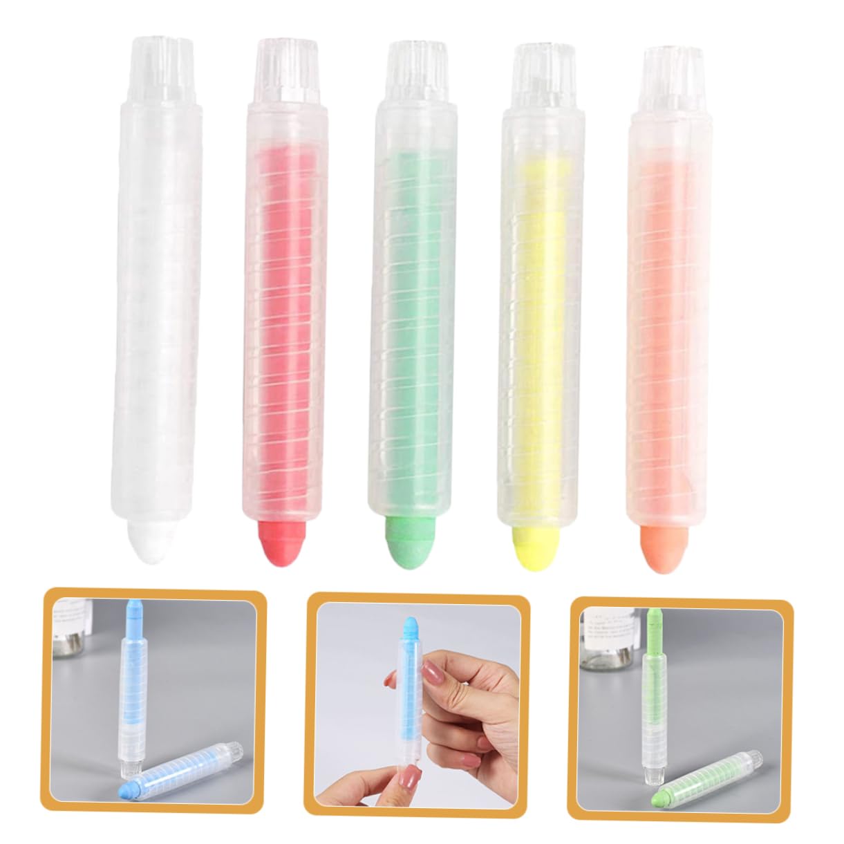 ERINGOGO 3 Boxes of Water-soluble Chalks Non-dust for Teachers Boys and Girls Blackboard Sidewalk Art