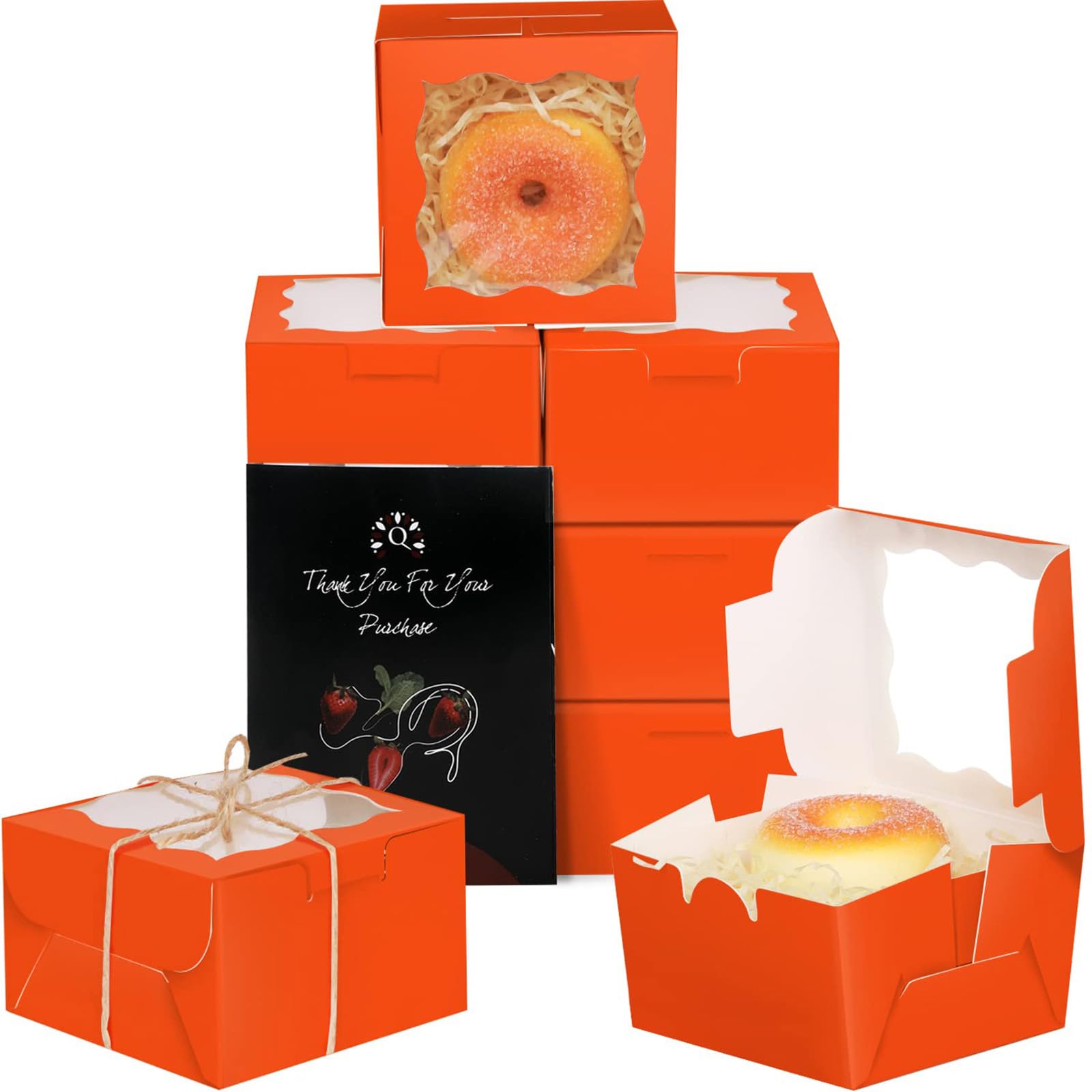 未開封♡マカロン&エナジー アソートボックス 2箱セット!IKEAフレーム付き Amazon.co.jp: qiqee オレンジ ベーカリーボックス 窓付き 55個