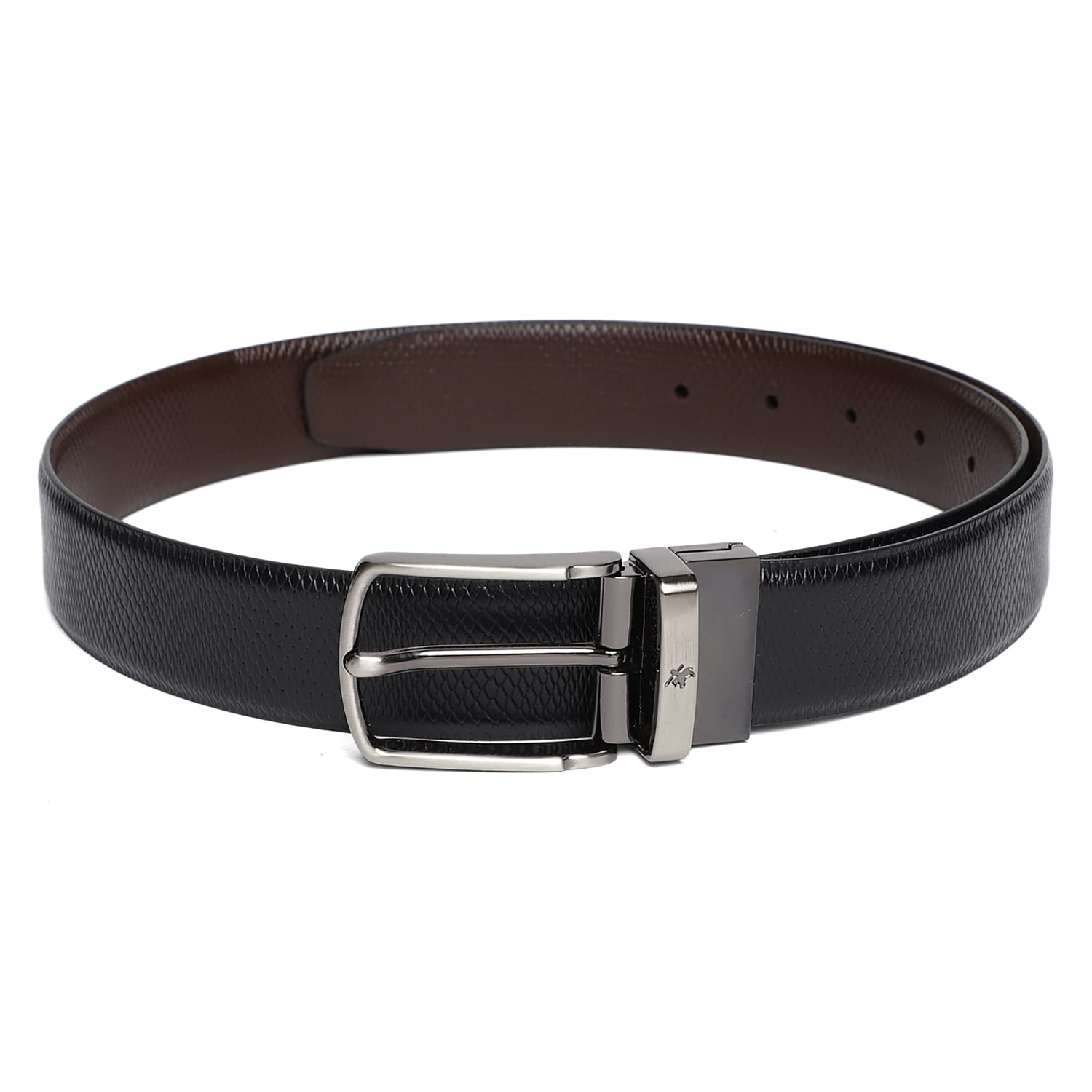 Men Formal Black/Brown Reversible Leather Belt
