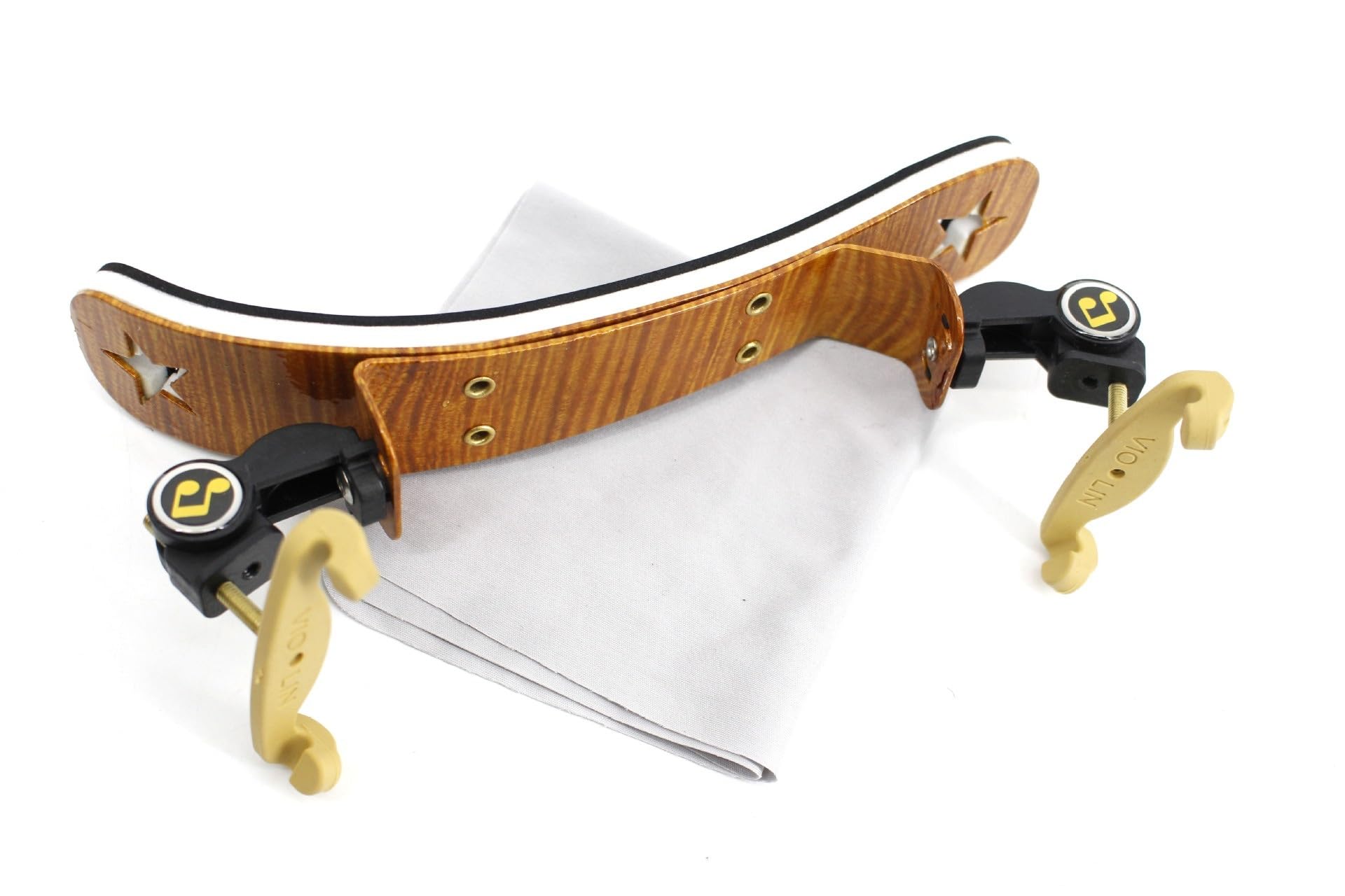 Accesorios para violín Reposapiés para violín Almohadilla para el hombro de aleación de aluminio Esponja engrosada Soporte de carga Arco grande Ancho y altura ajustables Reposapiés para violín (Color