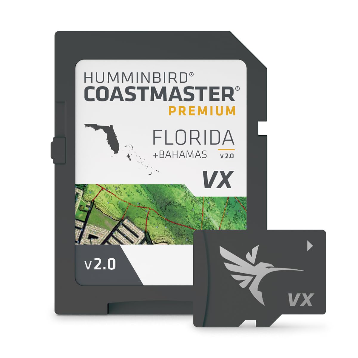 Humminbird CoastMaster Premium Florida V2 with Bahamas Map SD Card for Fish Finders