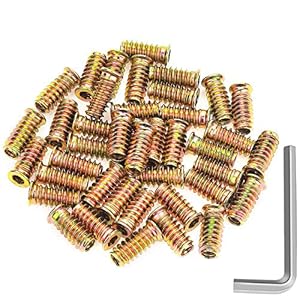 Powlankou P00066 Möbel-Gewindeeinsätze 40 Stück