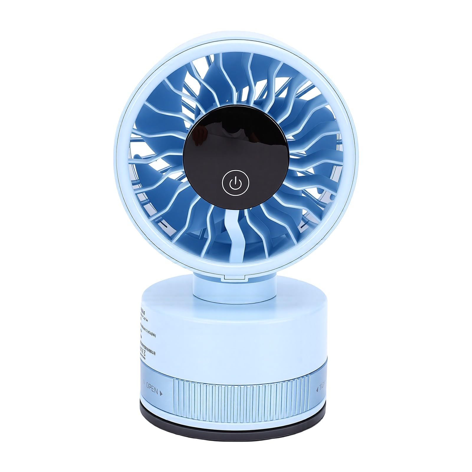 Ventilateur de bureau portable batterie 4000 mAh bleu pour maison et chambre