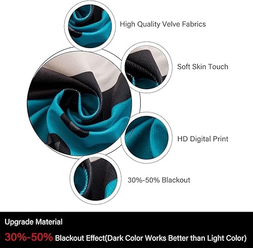 Miniatura 5 de Cortinas de cenefa de dragón, cortinas de ventana de galaxia, cenefas opacas de estrella de nebulosa, safari, vida silvestre, cortinas opacas con