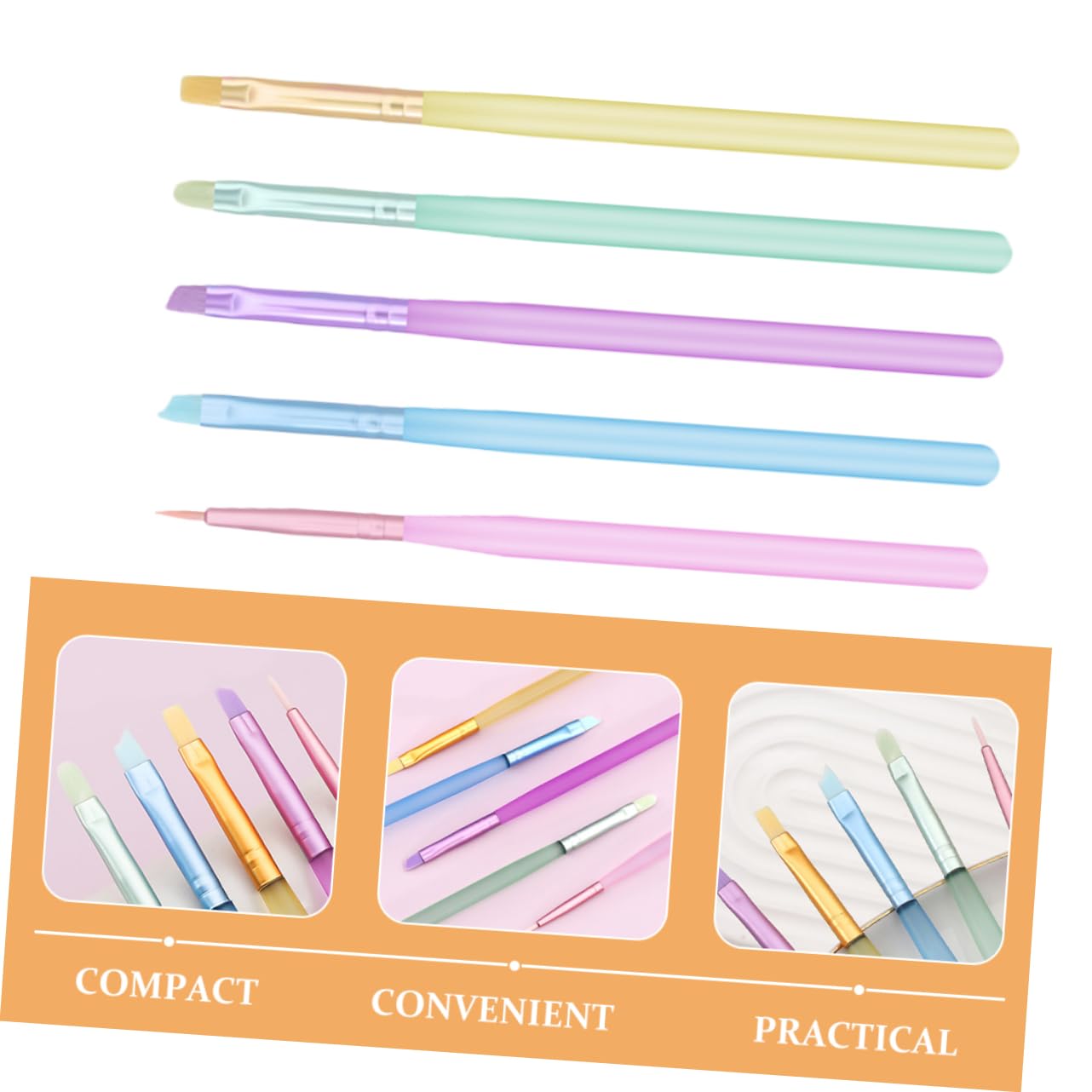 minkissy Set Di 25 Pennelli Per Nail Art Pennelli Per Nail Art Pennelli Per Manicure Strumenti Per Smalto Set Di Pennelli Piccoli Per