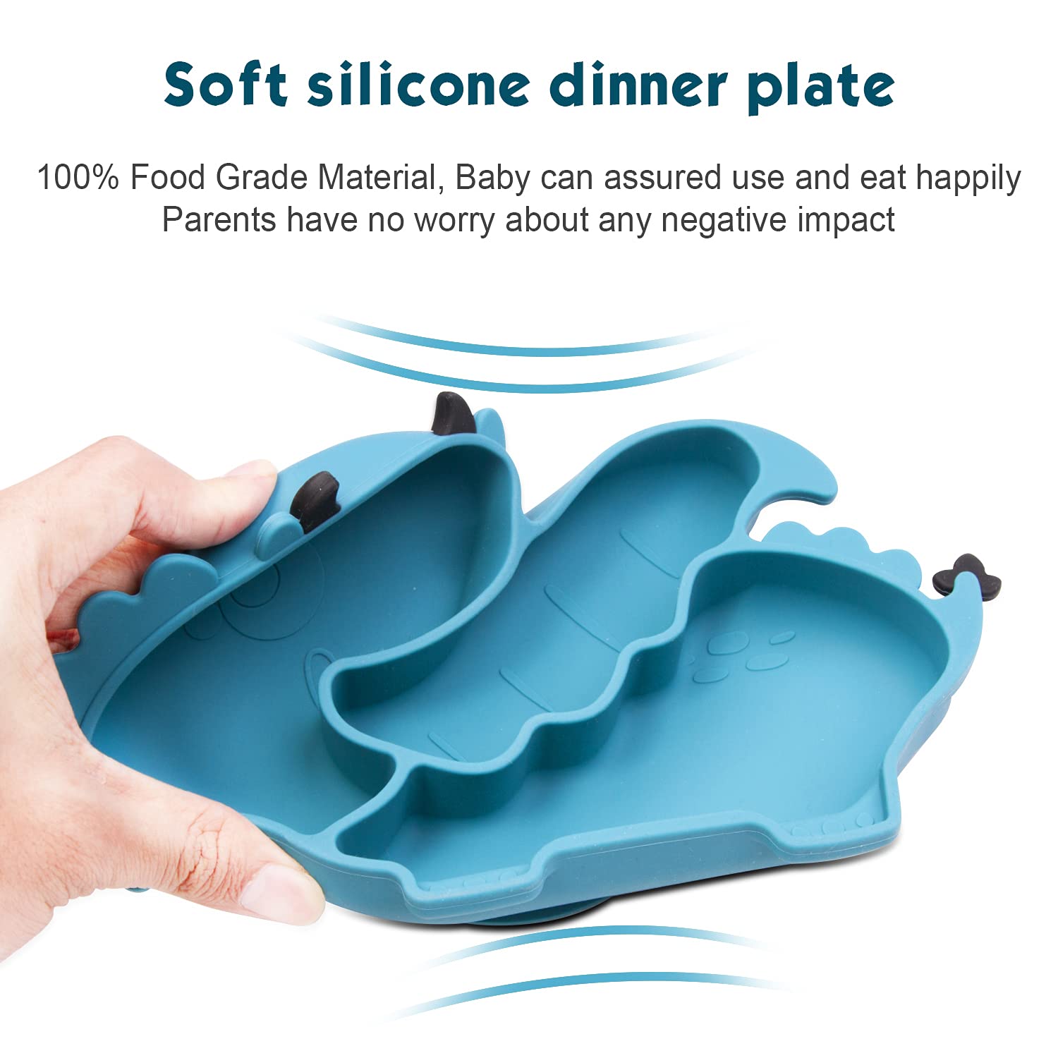 FILOWA Assiette Pour Bébé Set De Table Lot De 5 Silicone Antiderapant Ave 59