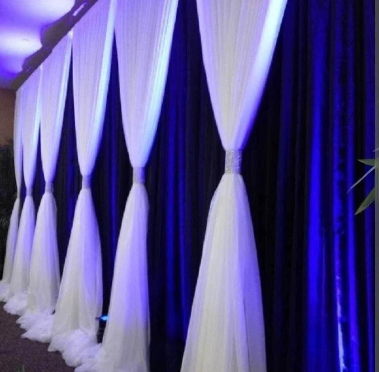 BMLP Tent Parda Lycra Perfect for Gatherings Weddings and Garden Parties Stylish Shelter for Unforgettable Occasions (15 * 10 Feet Blue & White Color)