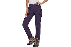 MAGCOMSEN Women's Snow Proof and Waterproof Fleece Lined Snow Tubing Pants for Outdoor Skiing