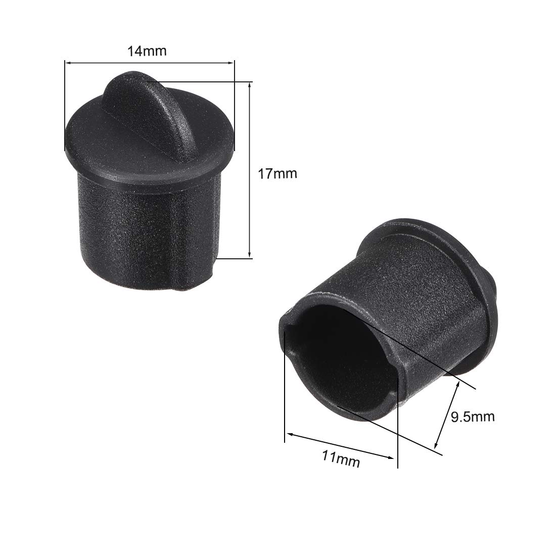 20 Tappi Antipolvere Per Porta HDMI Femmina, In Silicone Nero, Proteggono Da Polvere E Detriti, Misure 14x5x7,5 Mm, Sourcingmap