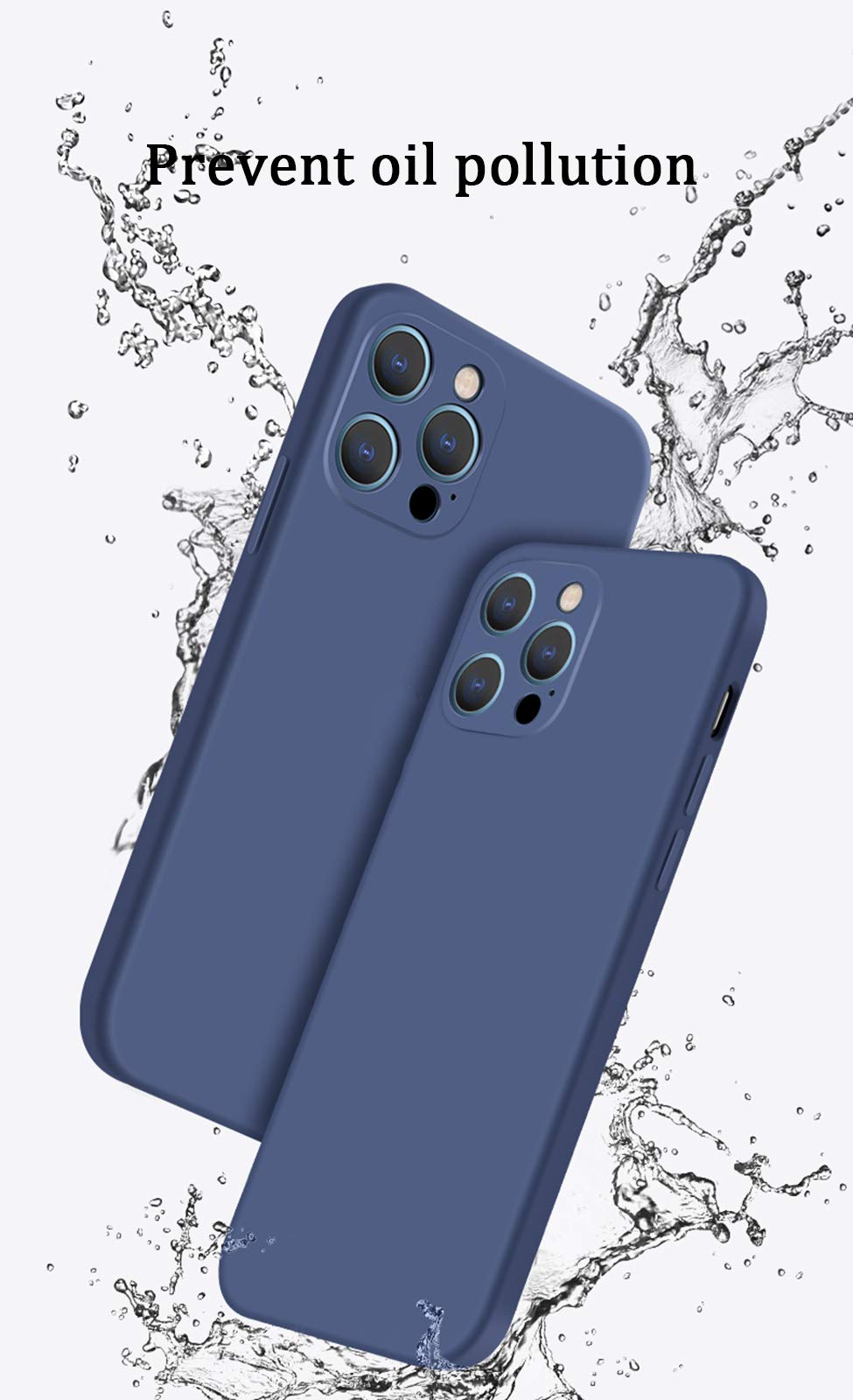 Płynne silikonowe etui kompatybilne z iPhone 12/12Pro 6,1 cala, ultracienkie miękkie żelowe gumowe całe ciało odporne na wstrząsy etui na telefon, 12